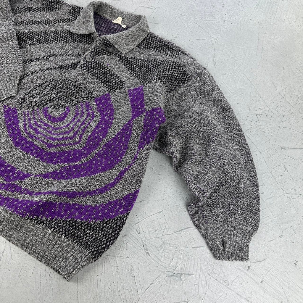 Grey / Multi-coloured Vintage 90s Sweatshirt - Medium