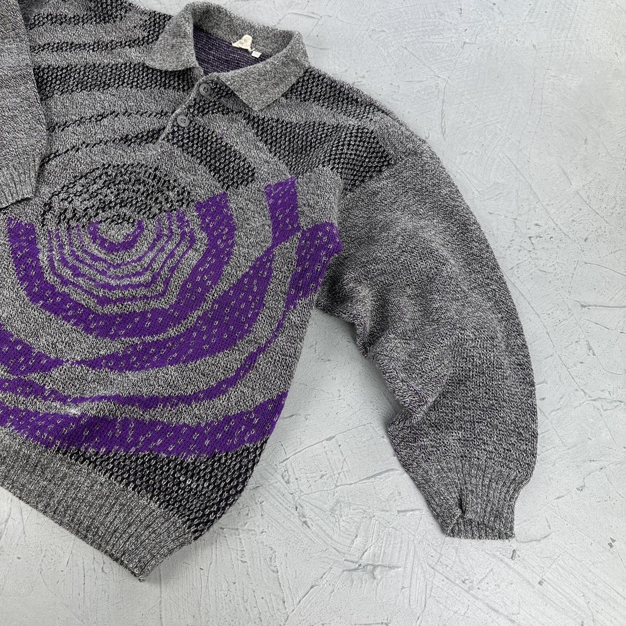 Grey / Multi-coloured Vintage 90s Sweatshirt - Medium