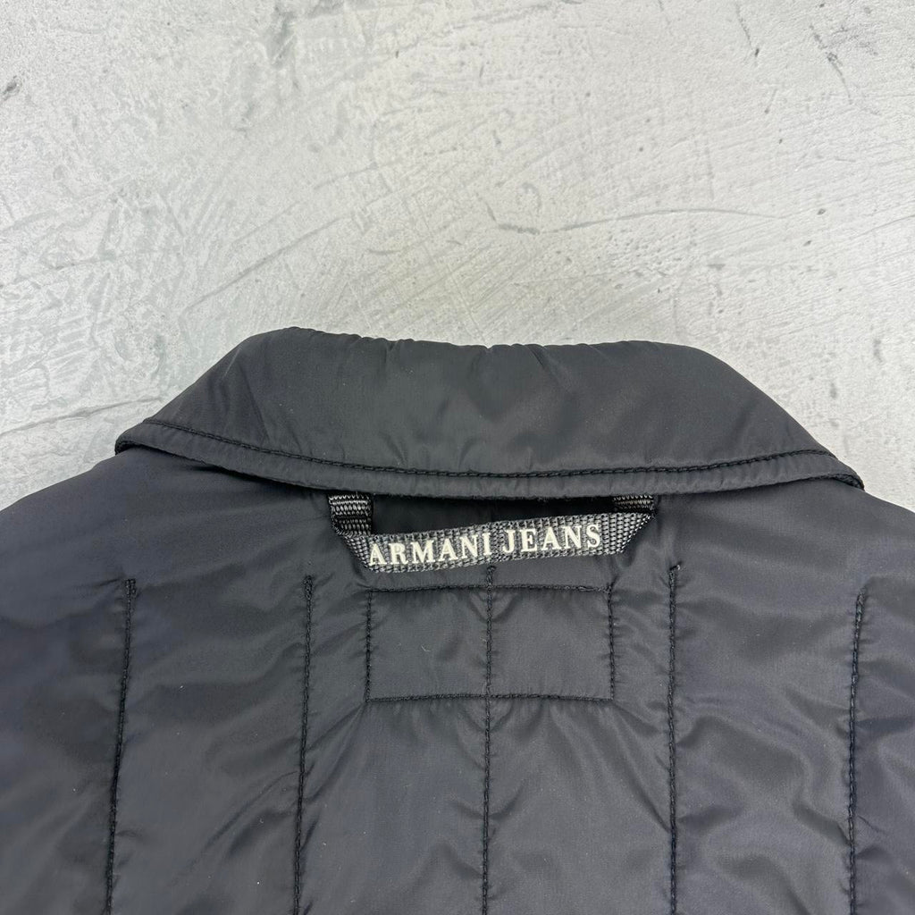 Armani Black Y2K Puffer Jacket - Medium