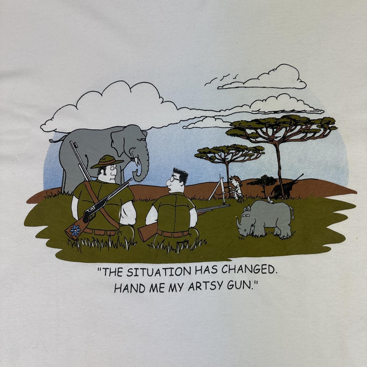 Hunting Novelty Cartoon 90s vintage T-shirt - 2XL
