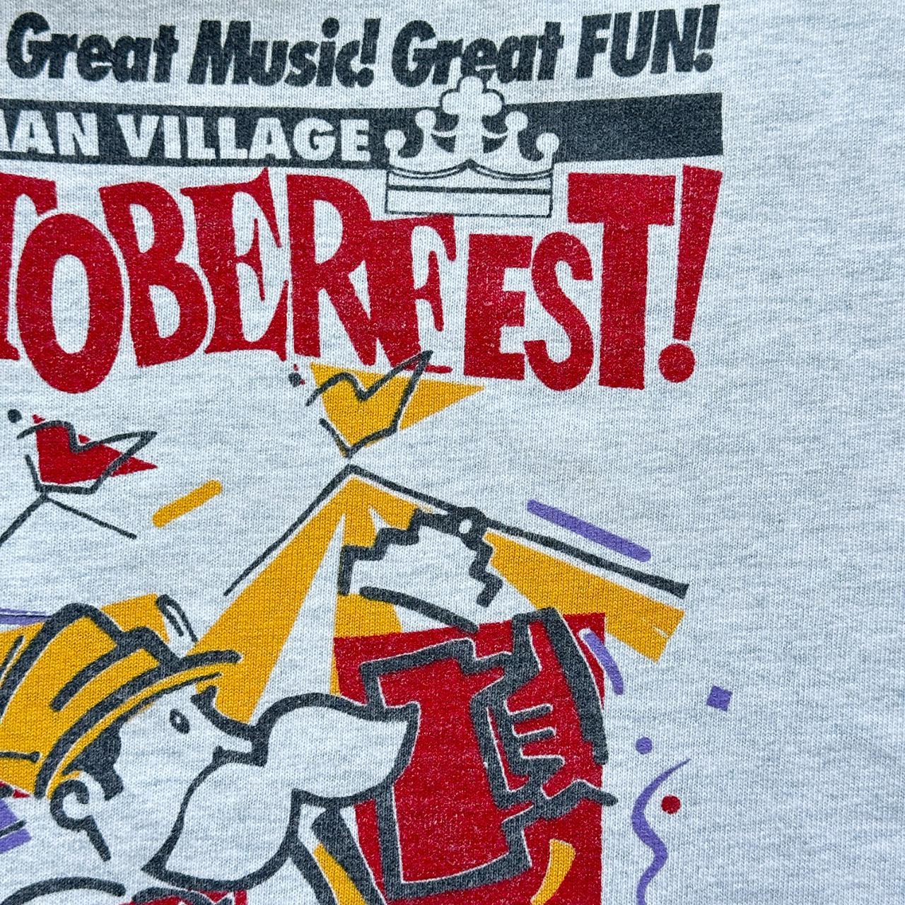 White Oktoberfest Vintage 90's T-shirt - XL