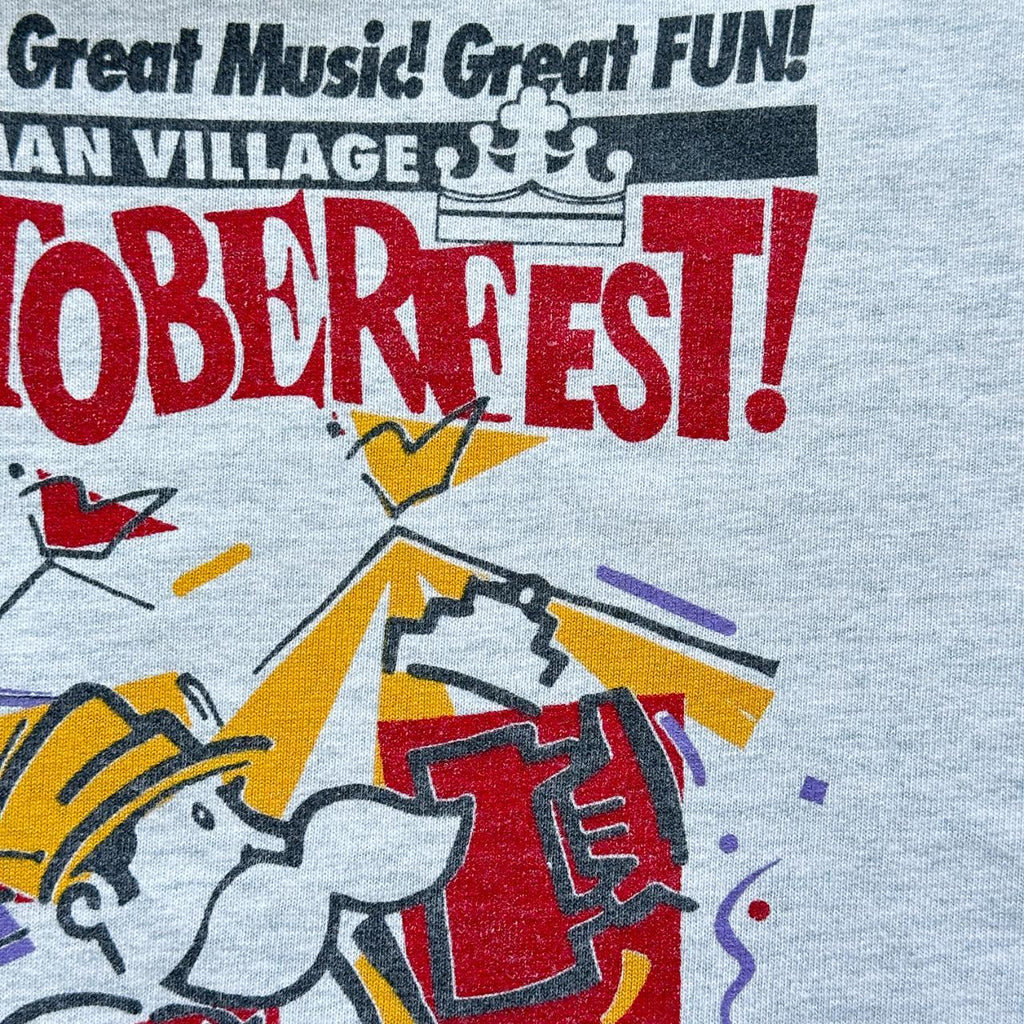 White Oktoberfest Vintage 90's T-shirt - XL