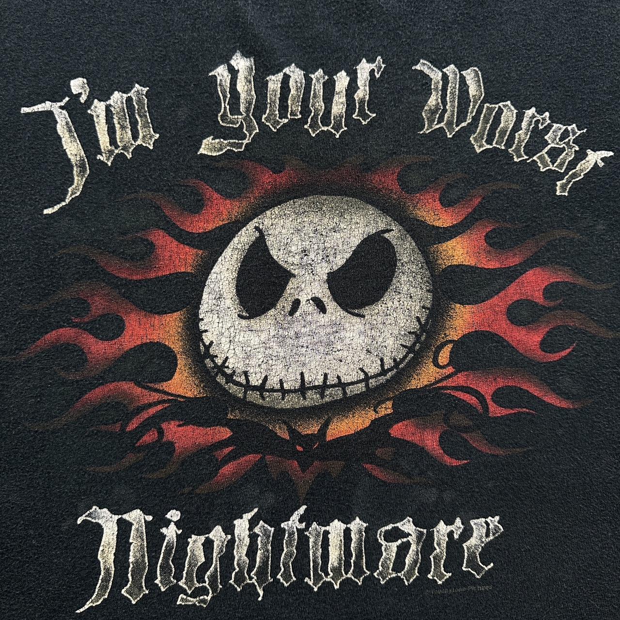 Black Nightmare Before Christmas 00s Vintage Graphic T-Shirt - XL
