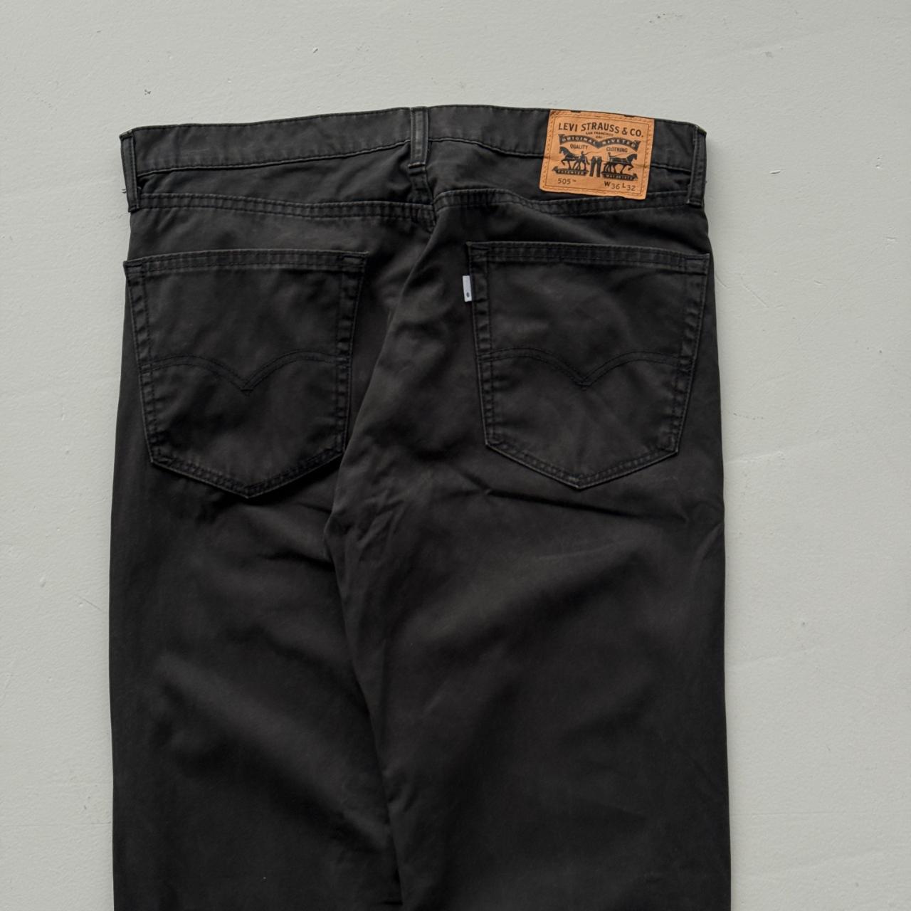 Black Levi's 505 Denim Straight Leg 90's Vintage Jeans - 36” x 30”