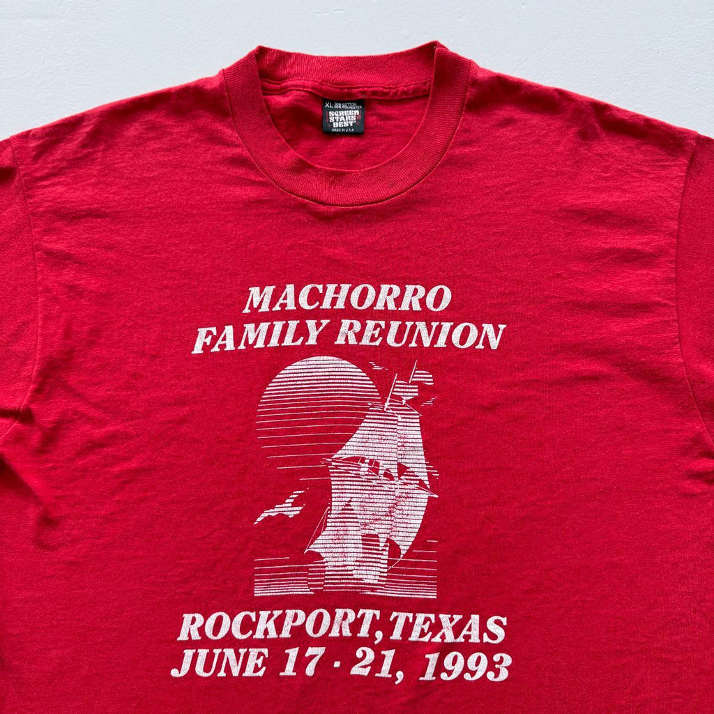 Red Rockport Texas Family Reunion Vintage 90s T-shirt - XL