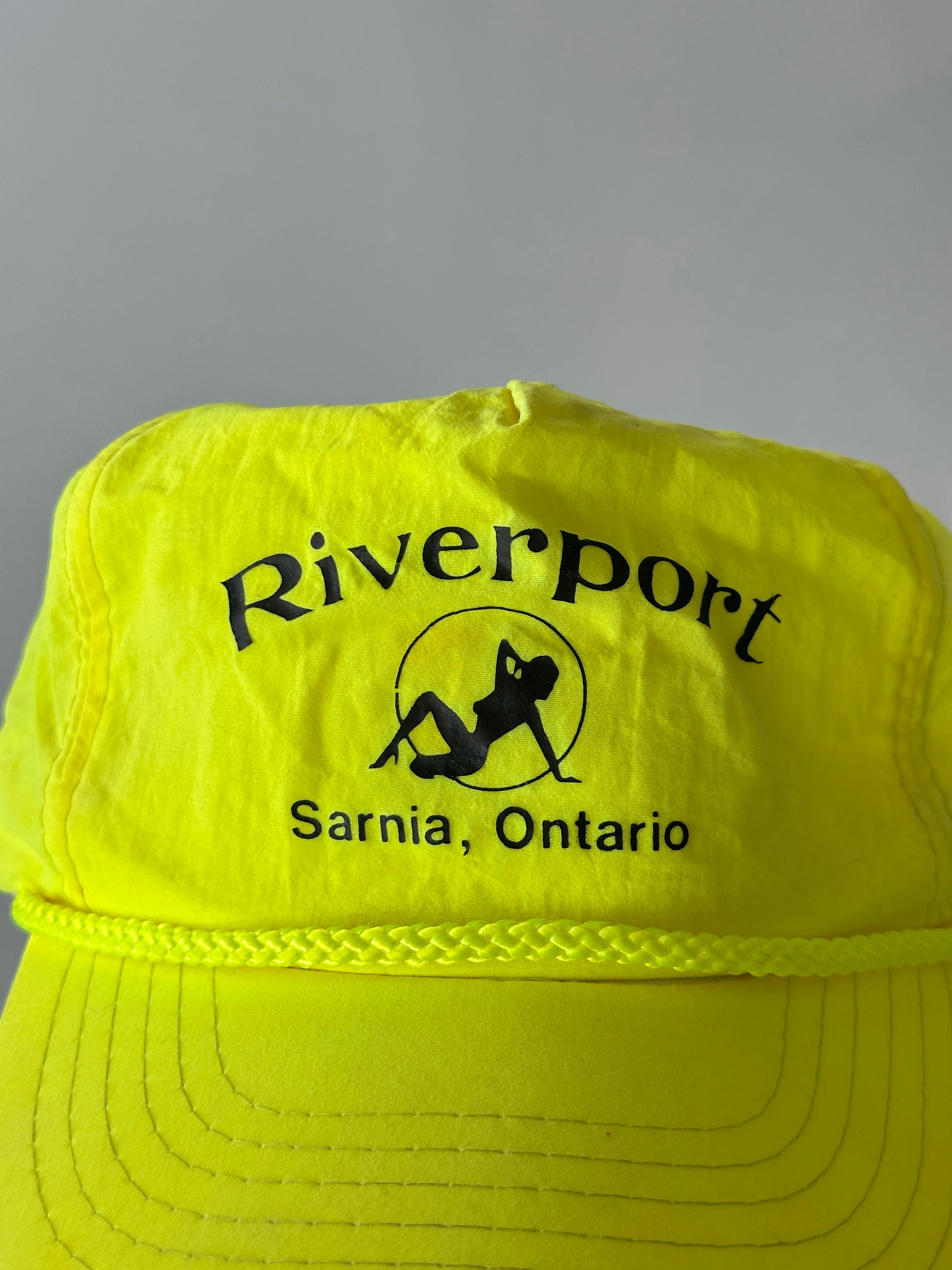 Neon Yellow Riverport 90's Vintage SnapBack Trucker Cap