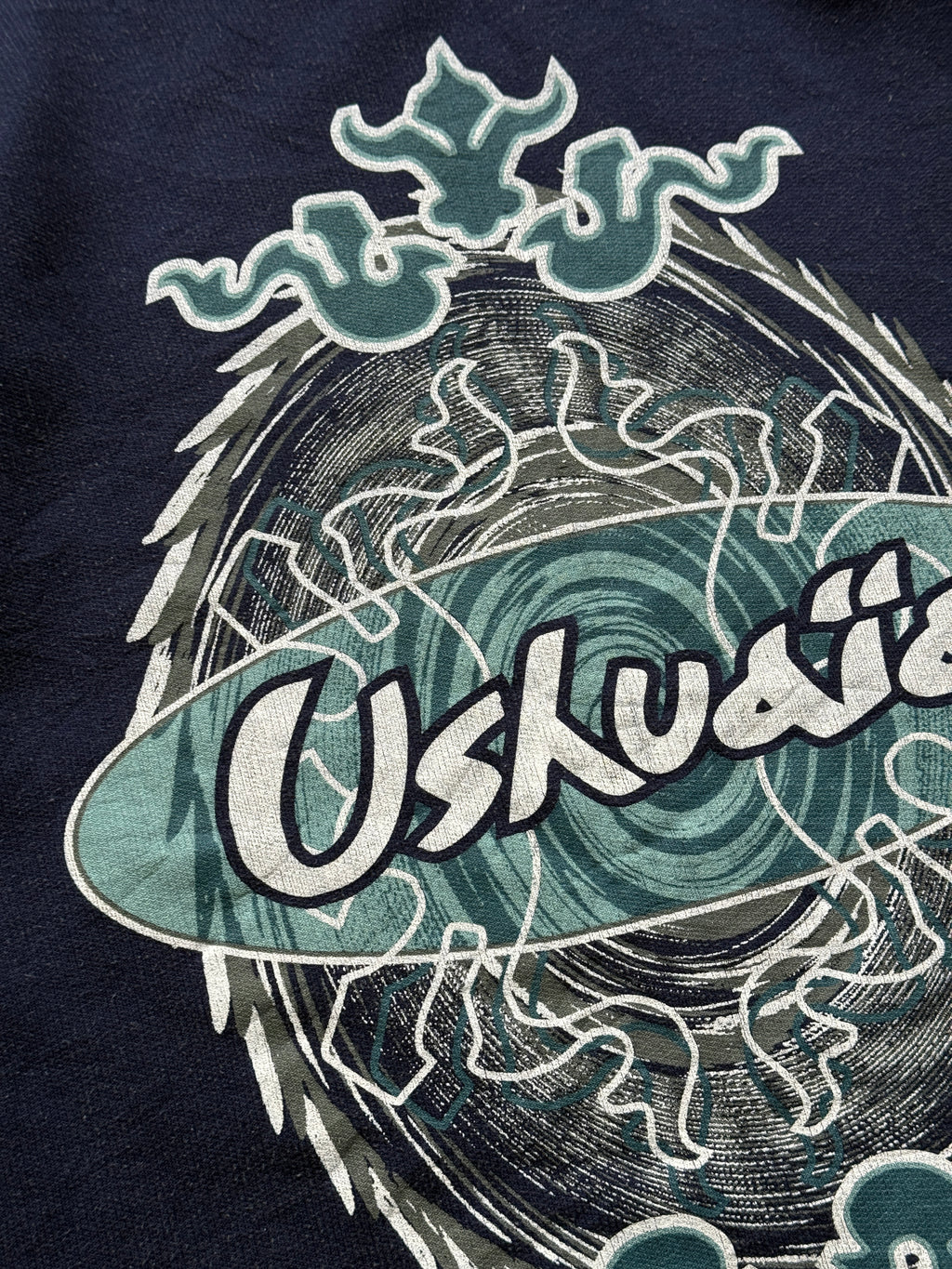 Navy Blue Ushuaia 90's Vintage Surfer Graphic Sweatshirt Jumper - Large