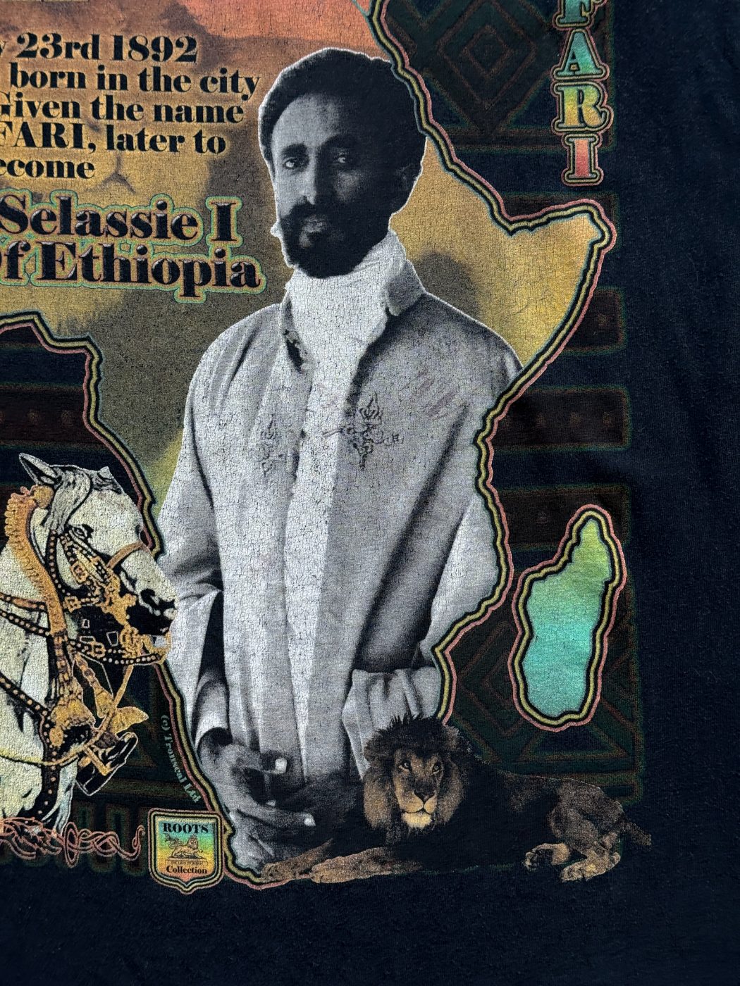 Gildan Haile Selassie I Rastafari 00's Vintage T-Shirt - XL