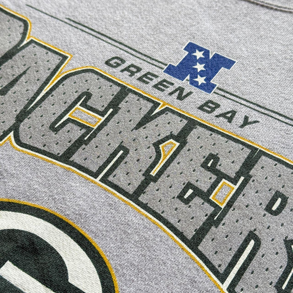Grey Green Bay Packers 00's Graphic Vintage Sweatshirt - Large
