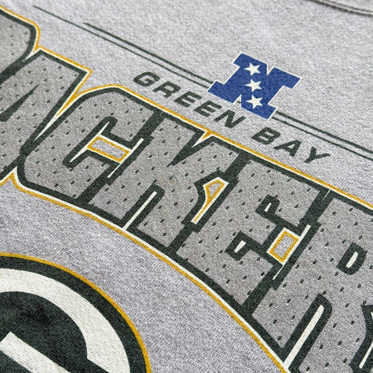 Grey Green Bay Packers 00's Graphic Vintage Sweatshirt - Large
