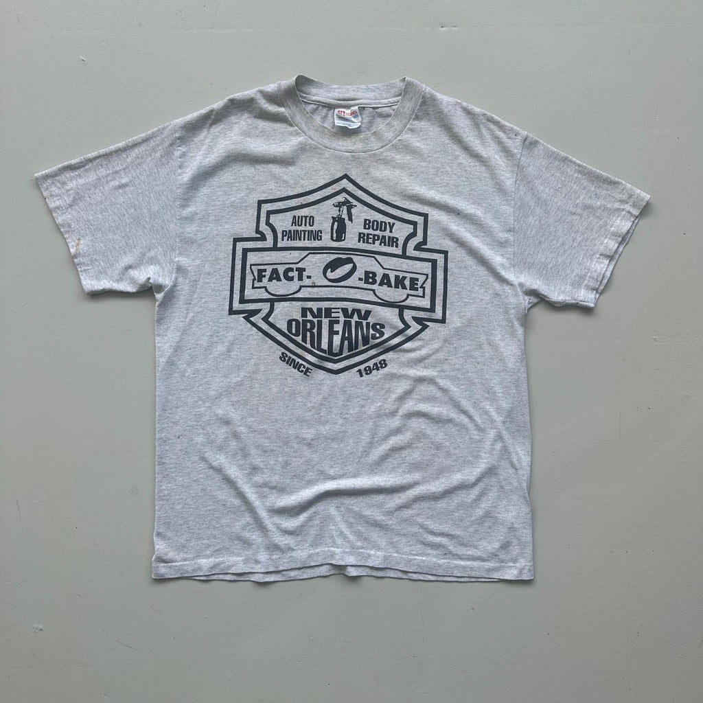 Grey Auto Body Repair Harley Style 90s Vintage Grey T-shirt - Large