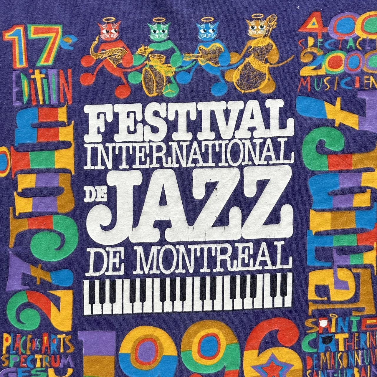 Purple Faded Montreal Jazz Festival Vintage 90's Graphic T-shirt - XL