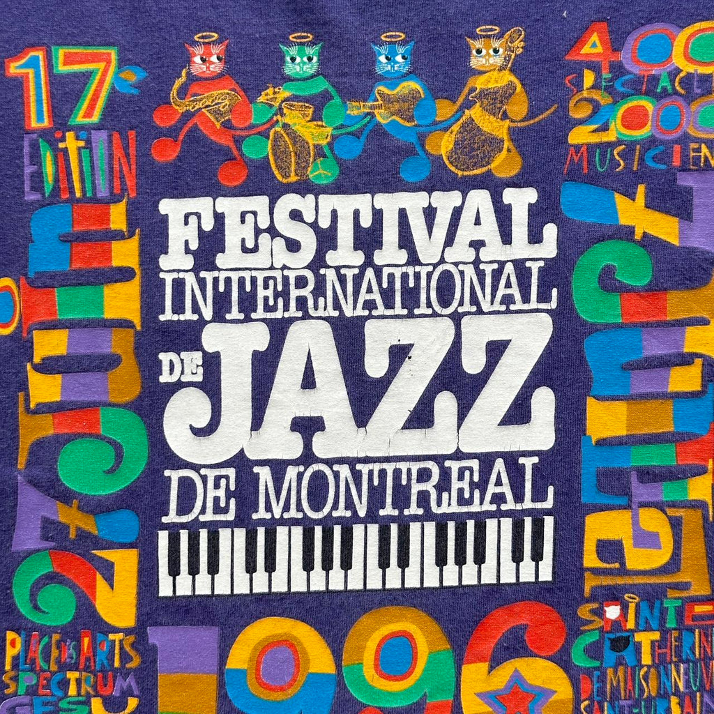 Purple Faded Montreal Jazz Festival Vintage 90's Graphic T-shirt - XL