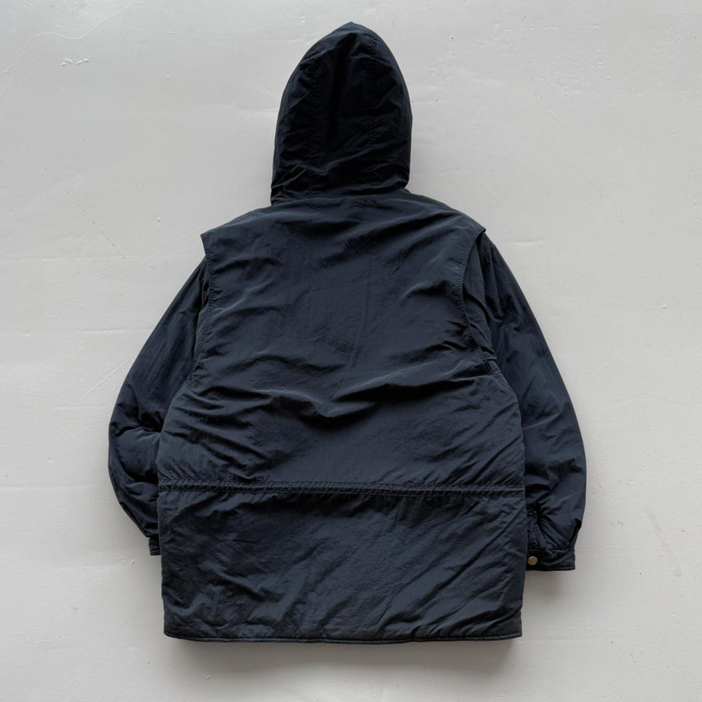 Navy Kappa 90's Heavy Down Parka Jacket - Large