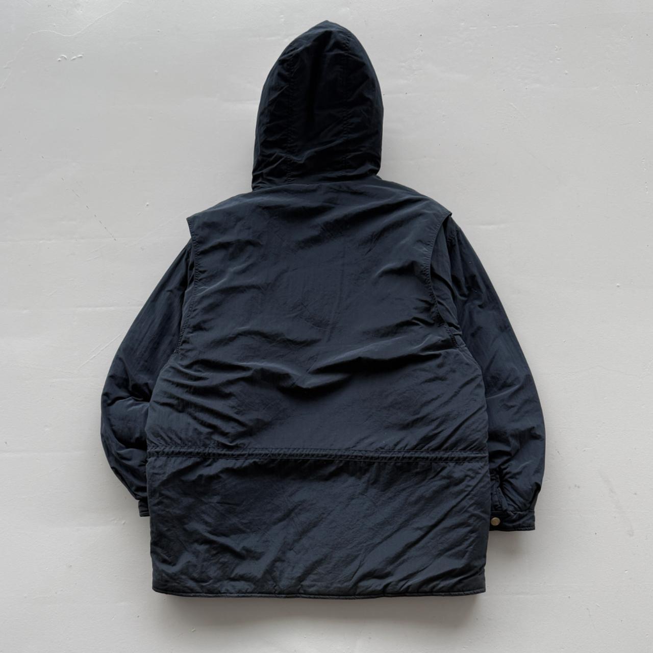 Navy Kappa 90's Heavy Down Parka Jacket - Large