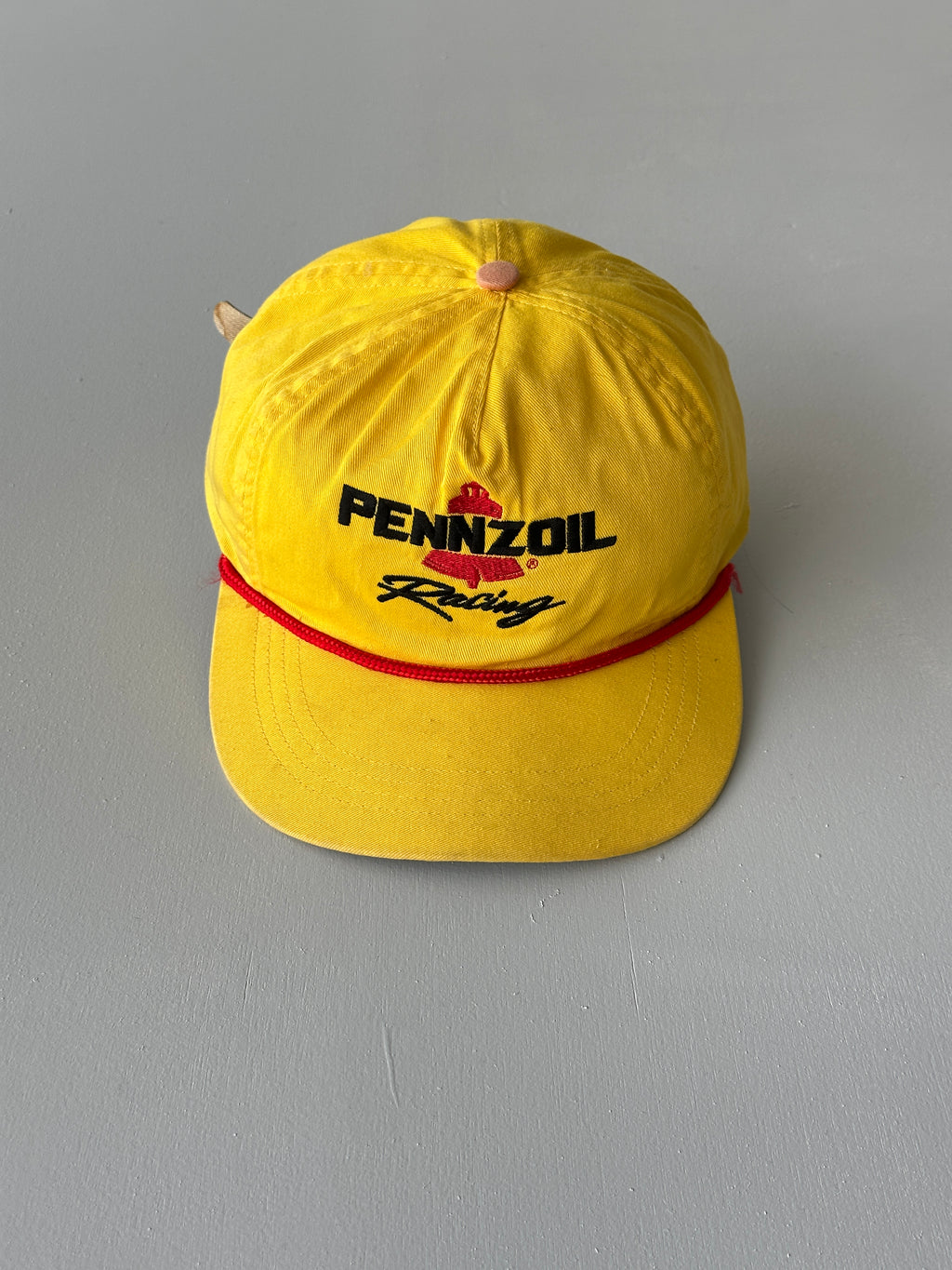 Yellow Pennzoil Racing 90's Vintage SnapBack Trucker Cap