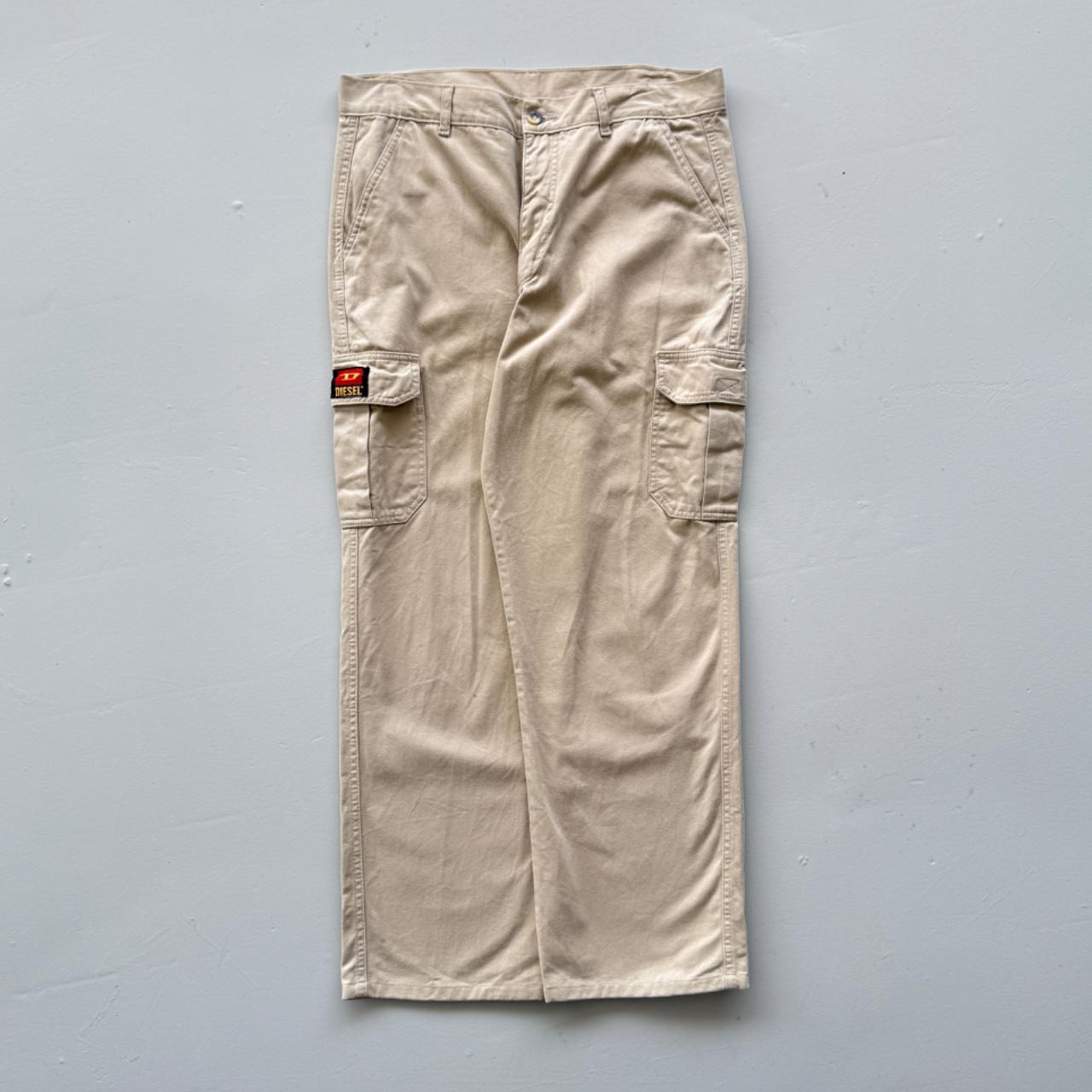 Cream Diesel Cotton 90's Vintage Cargo's - 34” x 30”