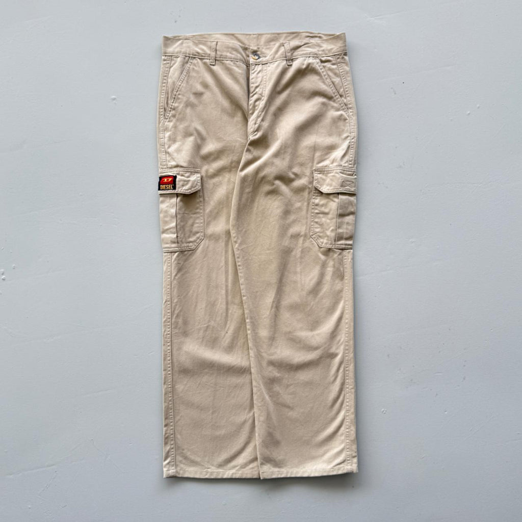 Cream Diesel Cotton 90's Vintage Cargo's - 34” x 30”