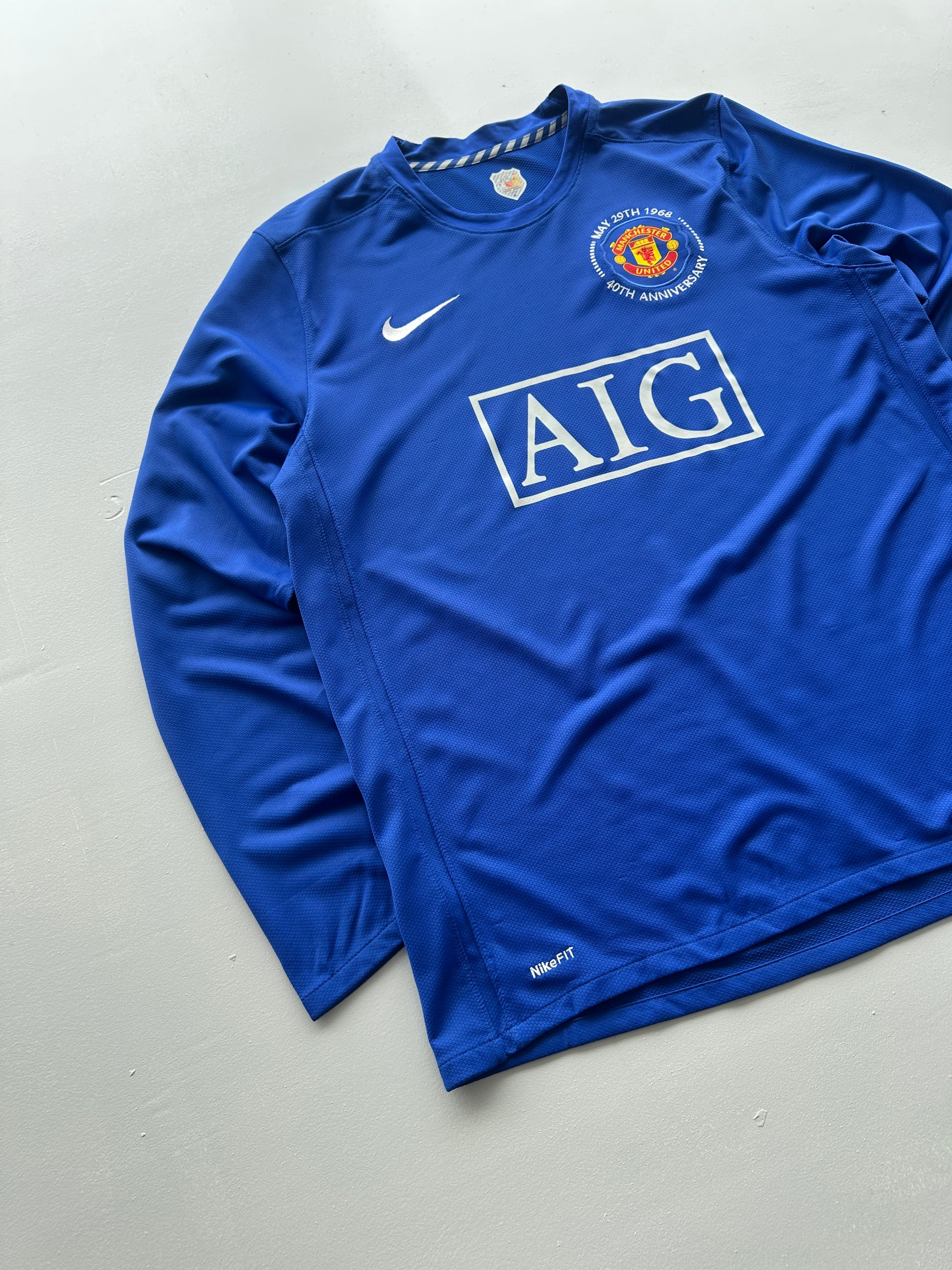 Nike Man Utd 40th Anniversary AIG 00's Vintage Football Shirt - Large