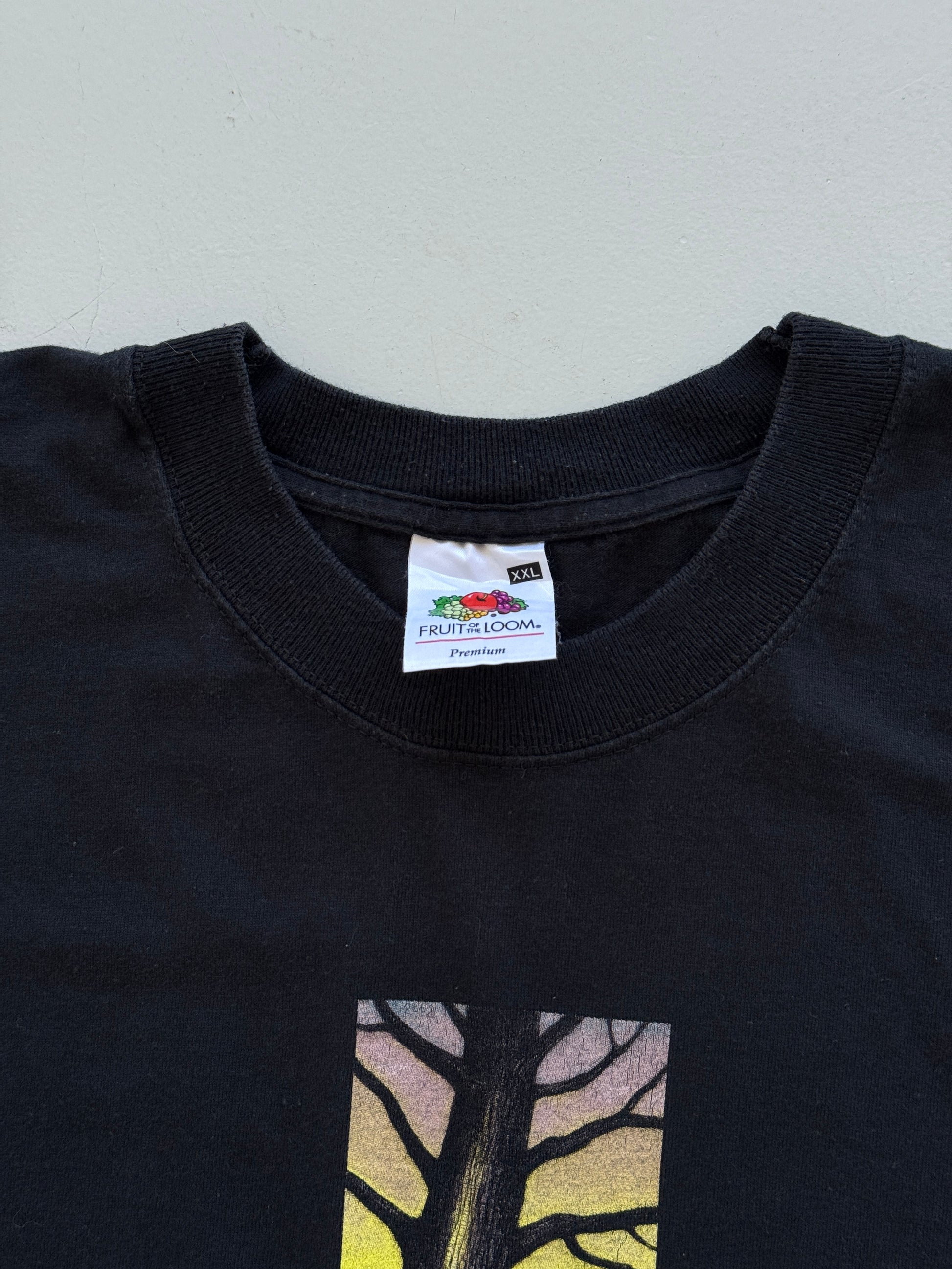 Black Appi 00's Vintage Illustration Graphic T-Shirt - XL