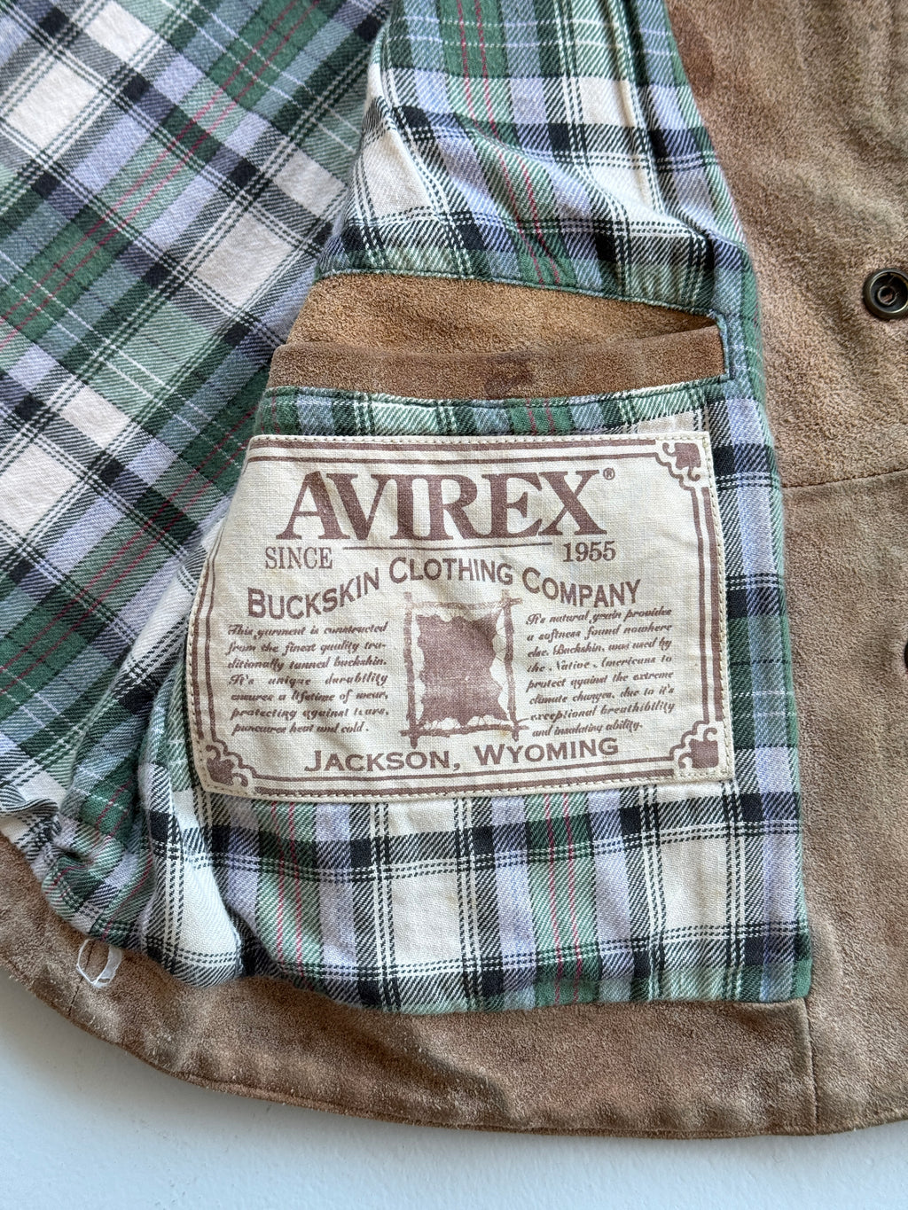 Cream Avirex 90's Vintage Leather Wester Waistcoat - Small