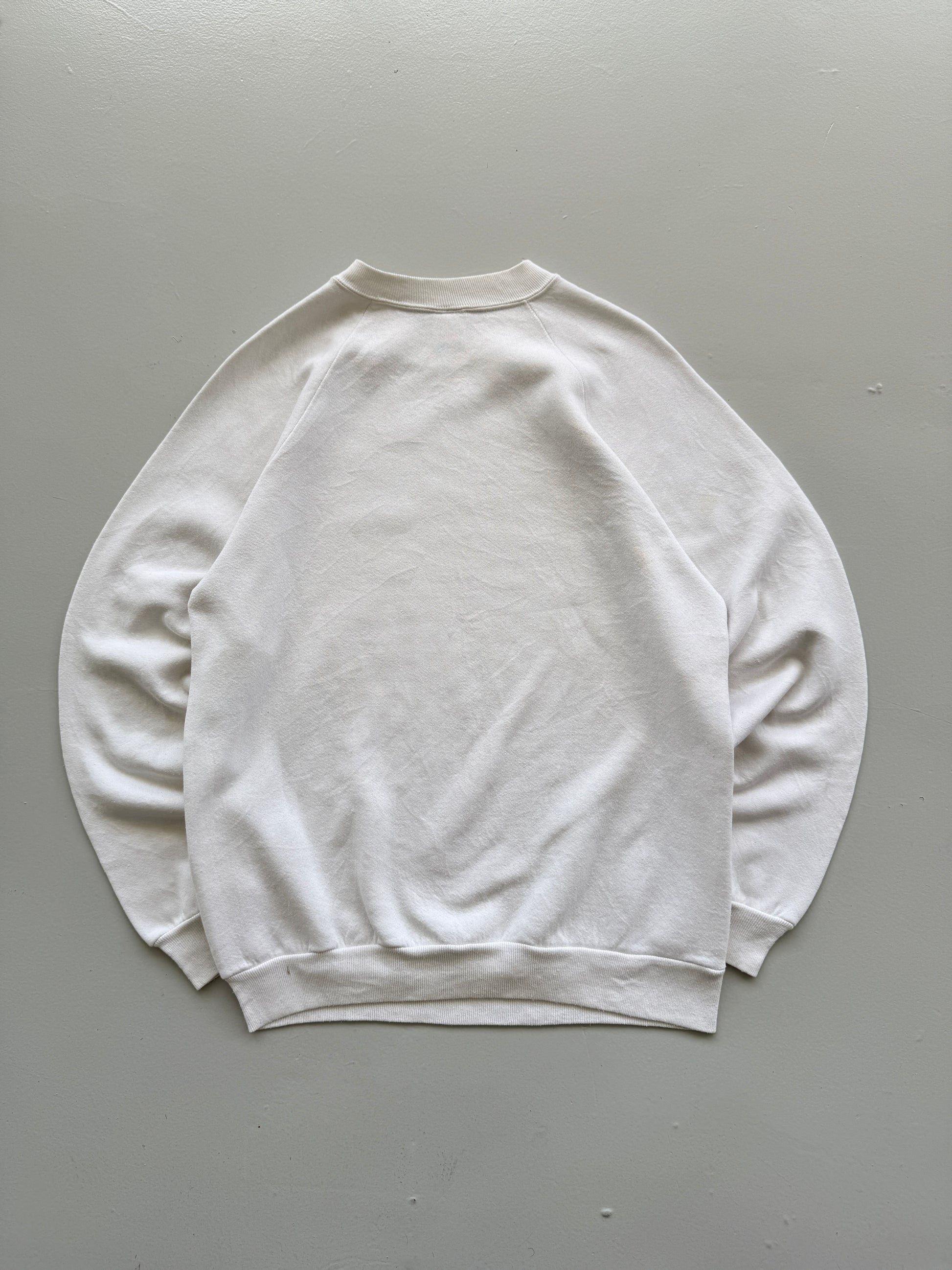 White New York 80's Vintage Graphic Tourist Sweatshirt Jumper - Medium