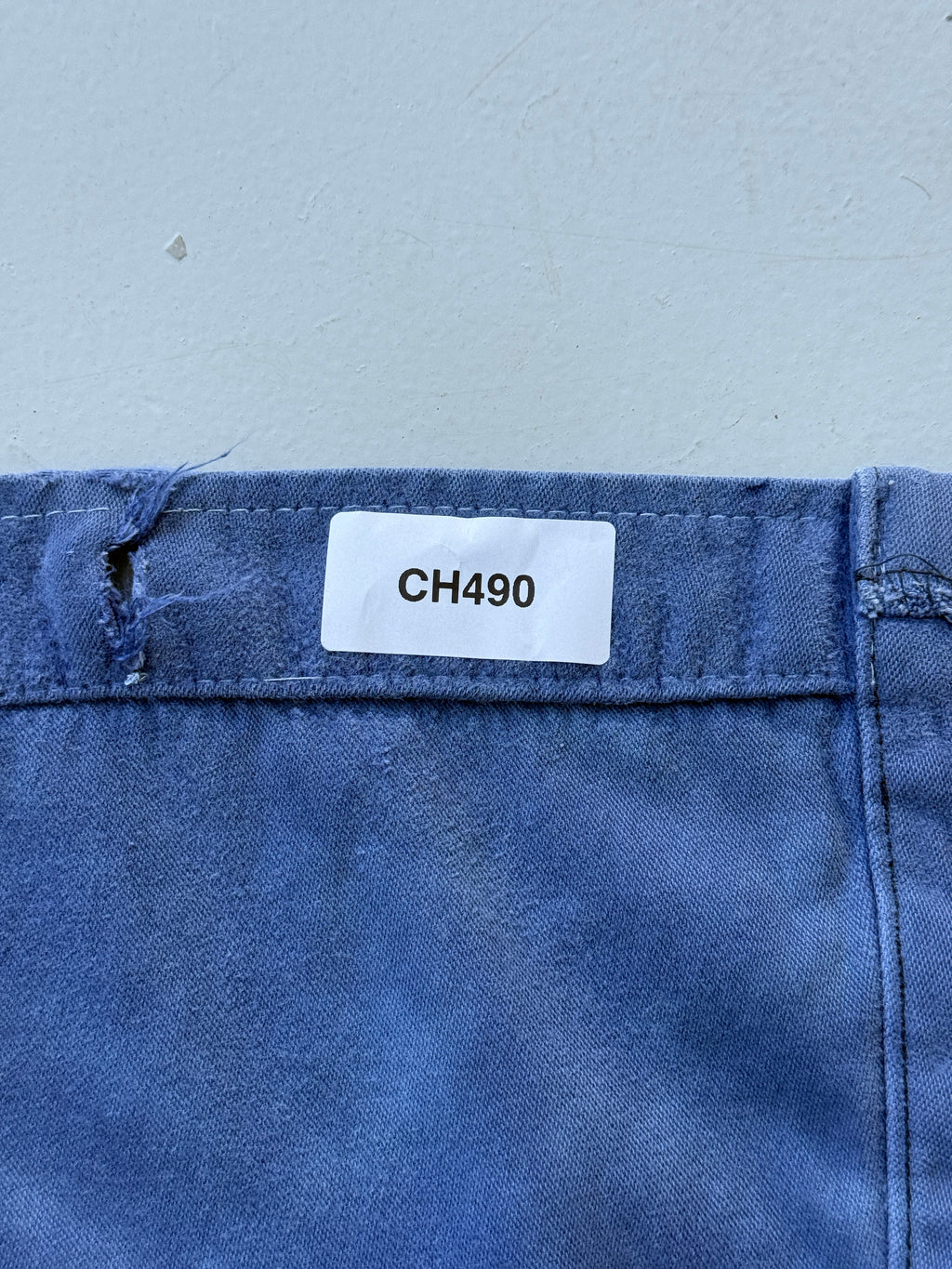 Blue French Moleskin 1950s Vintage Workwear Chore Jacket CH490 - Medium