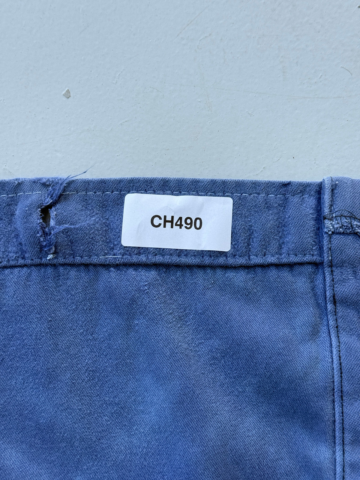 Blue French Moleskin 1950s Vintage Workwear Chore Jacket CH490 - Medium