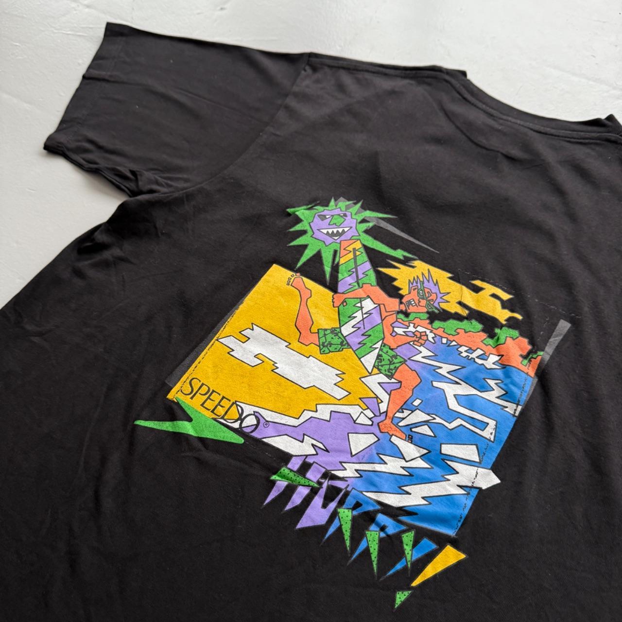 Black Speedo 90s Deadstock Graphic T-Shirt - Medium