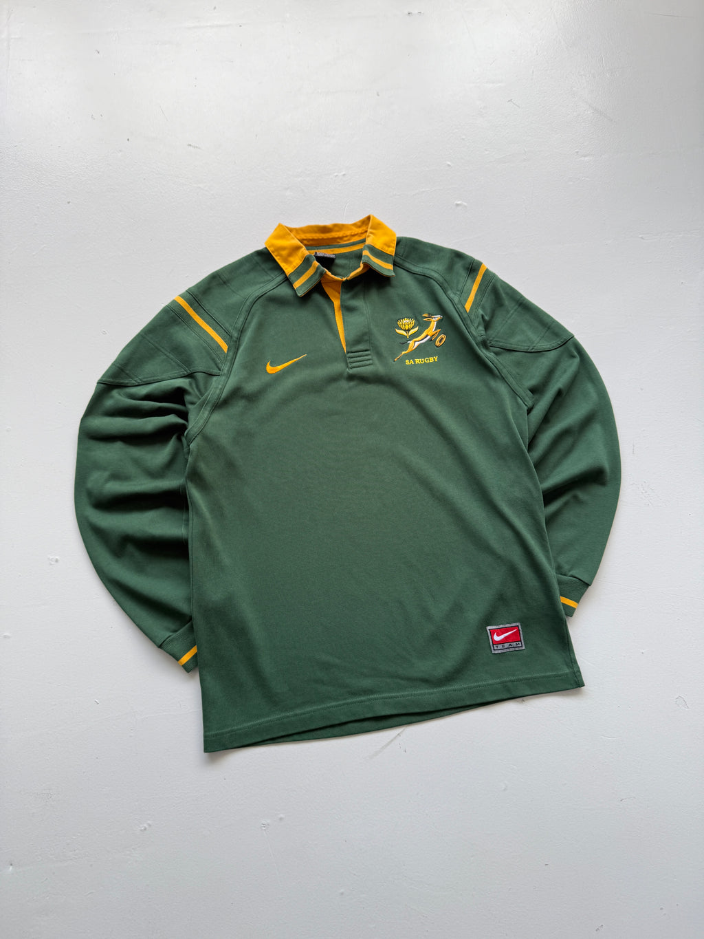 Nike SA Rugby Springboks Vintage Long Sleeve Rugby Polo - Small
