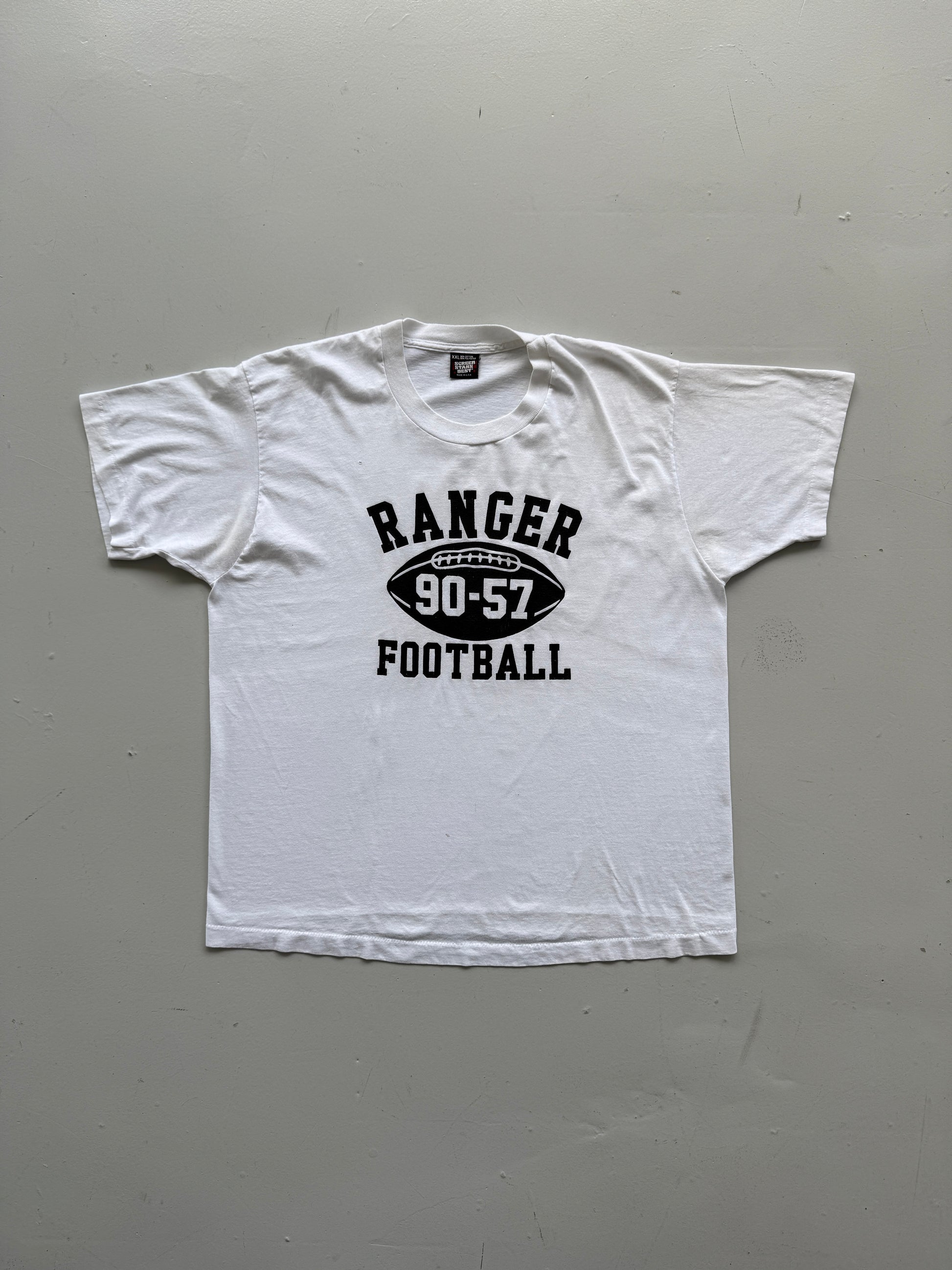 White Ranger Football 90's Vintage Single Stitch Collage T-Shirt - XL