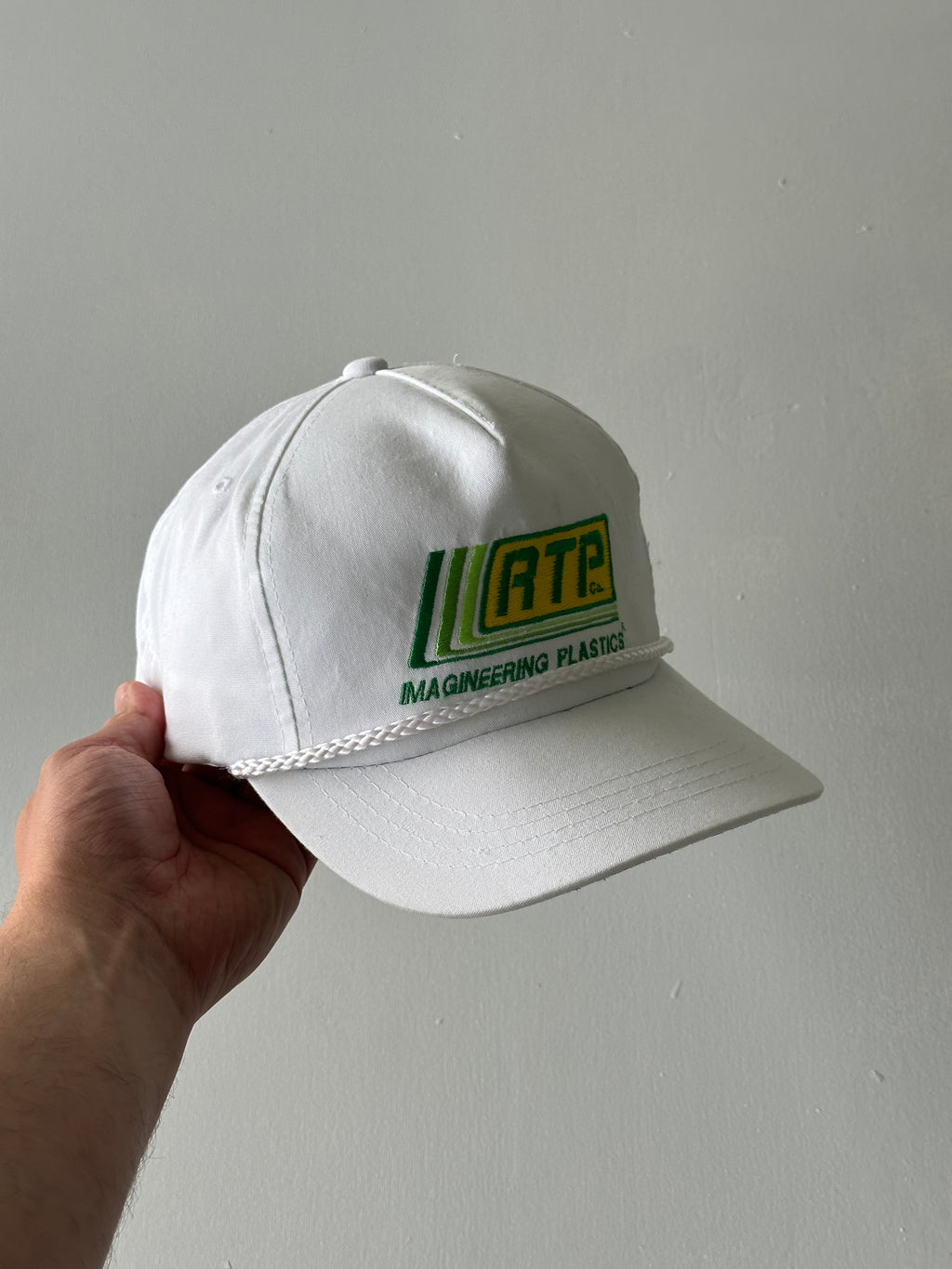 White RTP Co. Imagineering Plastics 90's Vintage SnapBack Trucker Cap