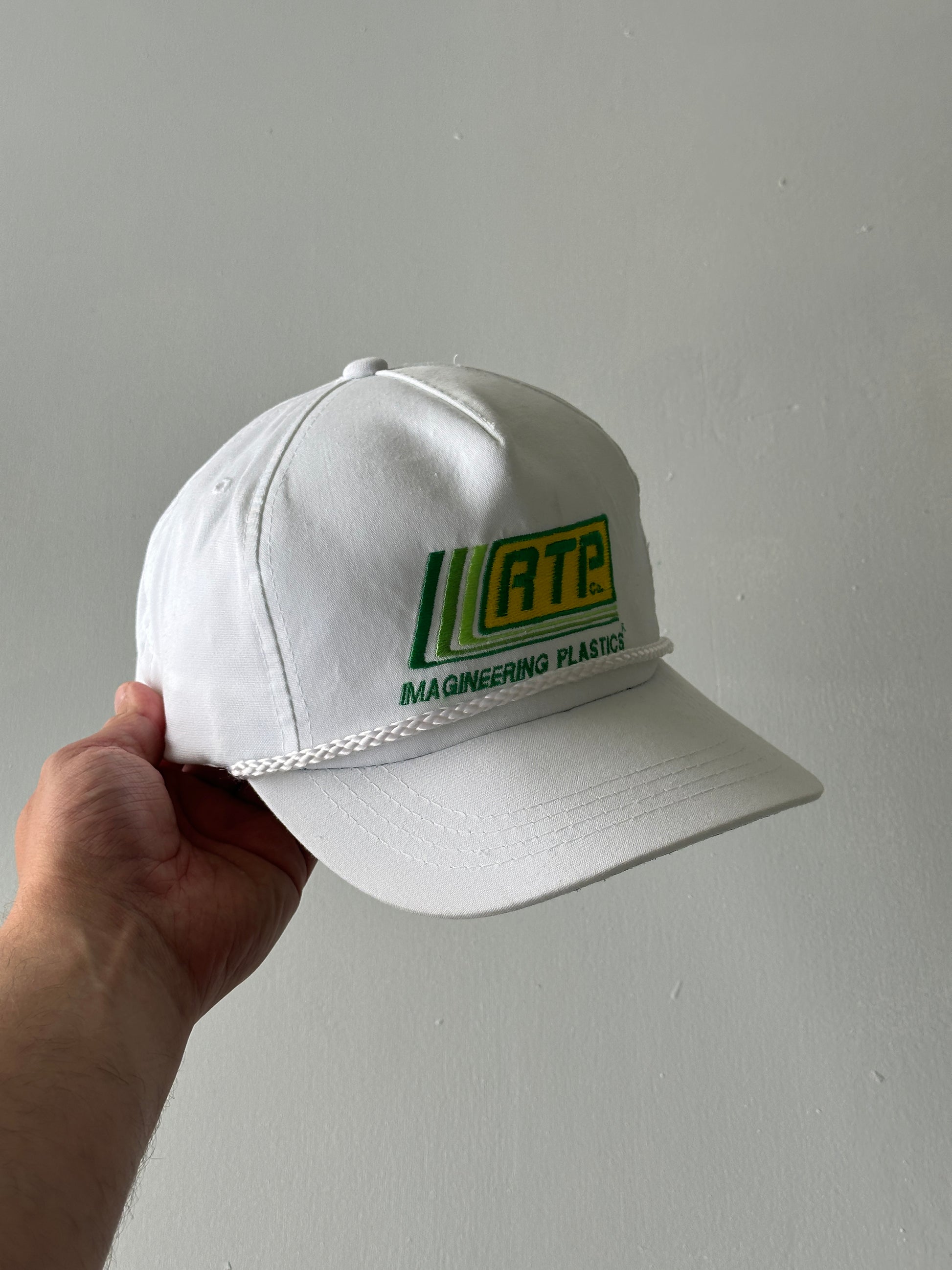 White RTP Co. Imagineering Plastics 90's Vintage SnapBack Trucker Cap