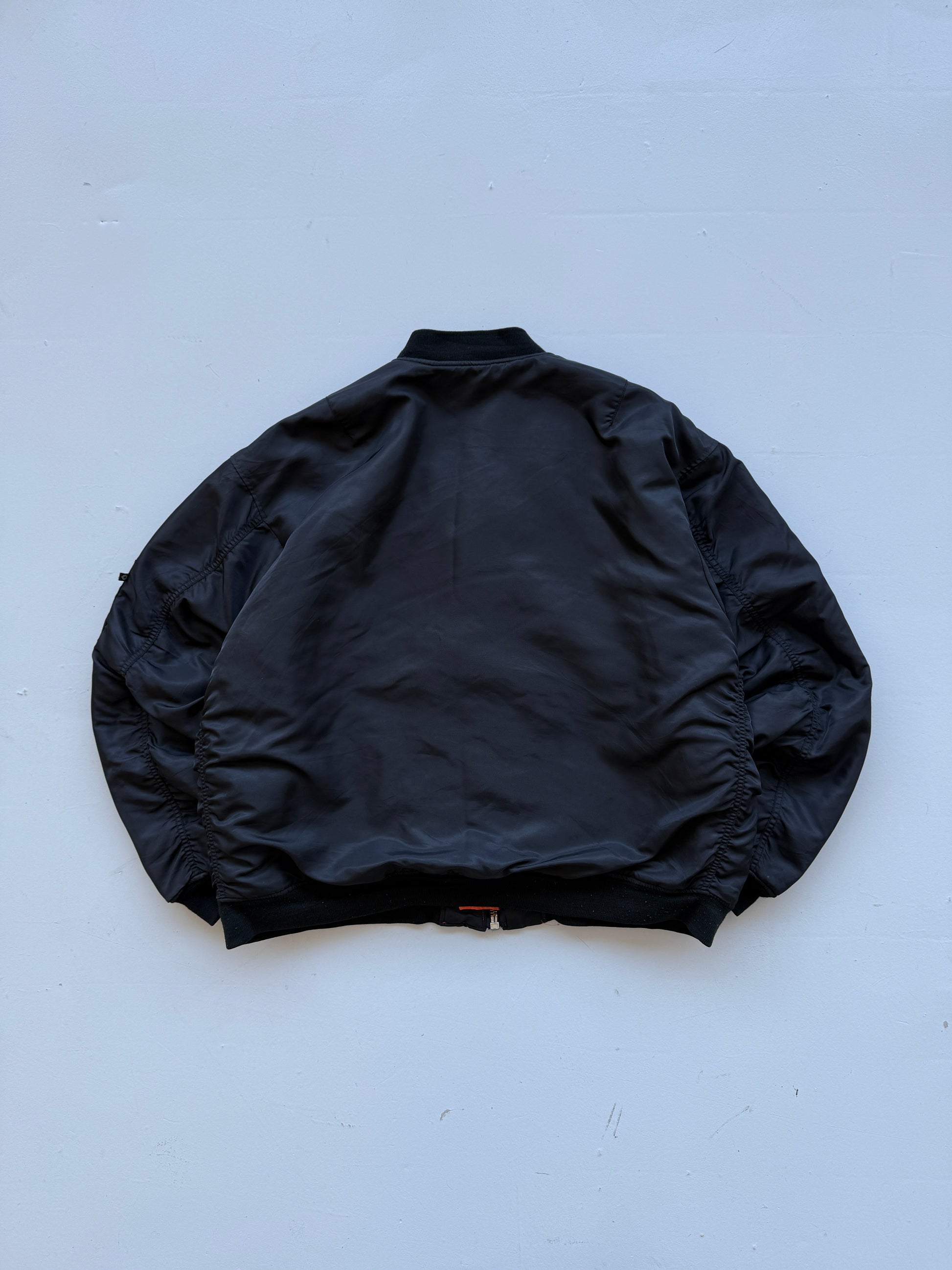 Black Reversible 90's Vintage Bomber Jacket - XXL