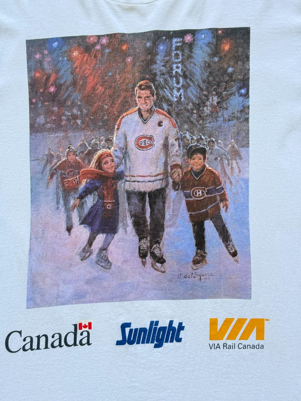 Hanes Montreal Canadiens Skate With Les Canadiens 1996 Vintage Single Stitch T-S