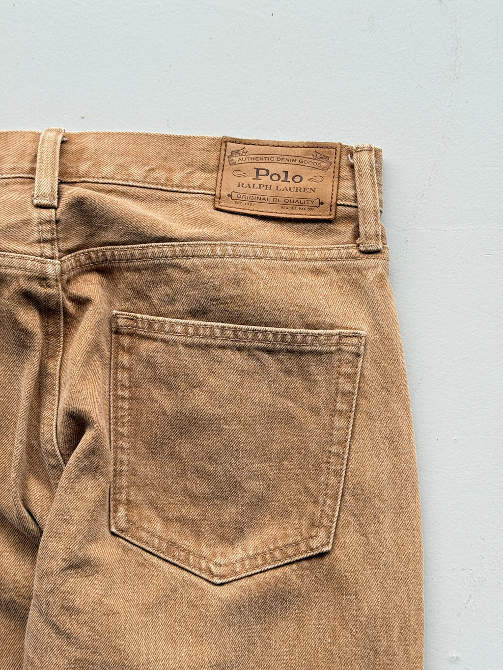 Beige Polo Ralph Lauren Y2K Vintage Jeans - W32 x L26.5