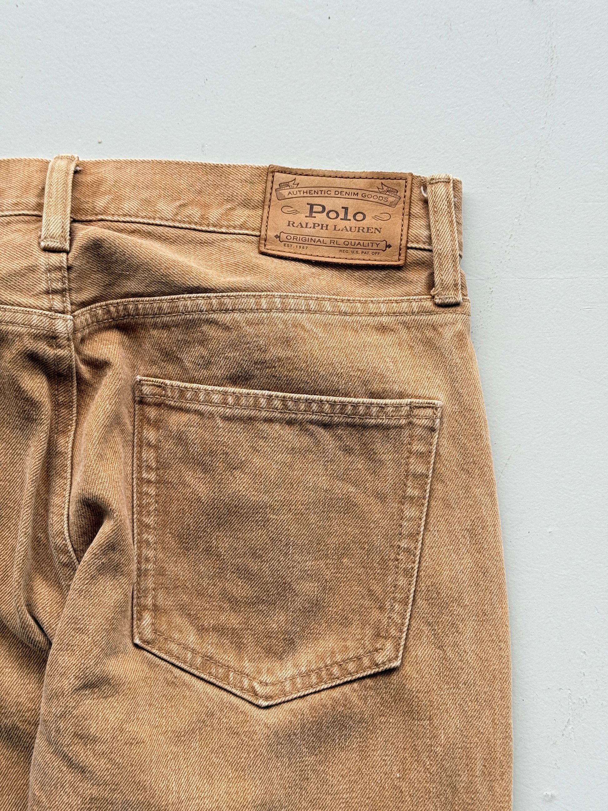 Beige Polo Ralph Lauren Y2K Vintage Jeans - W32 x L26.5
