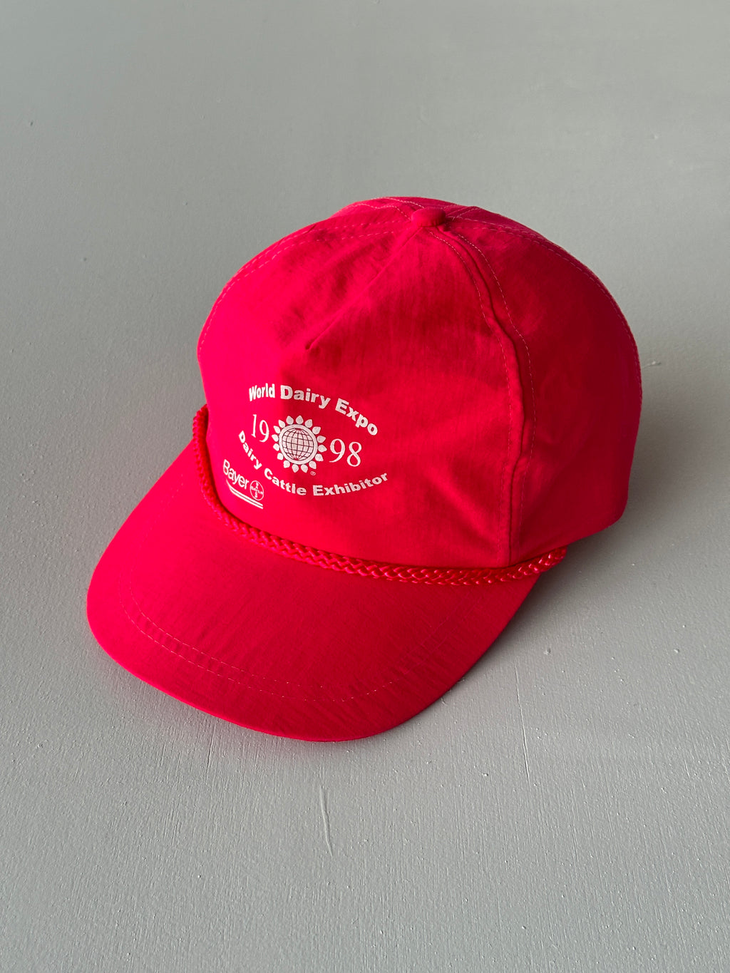 Red World Dairy Expo 1998 Vintage SnapBack Trucker Cap