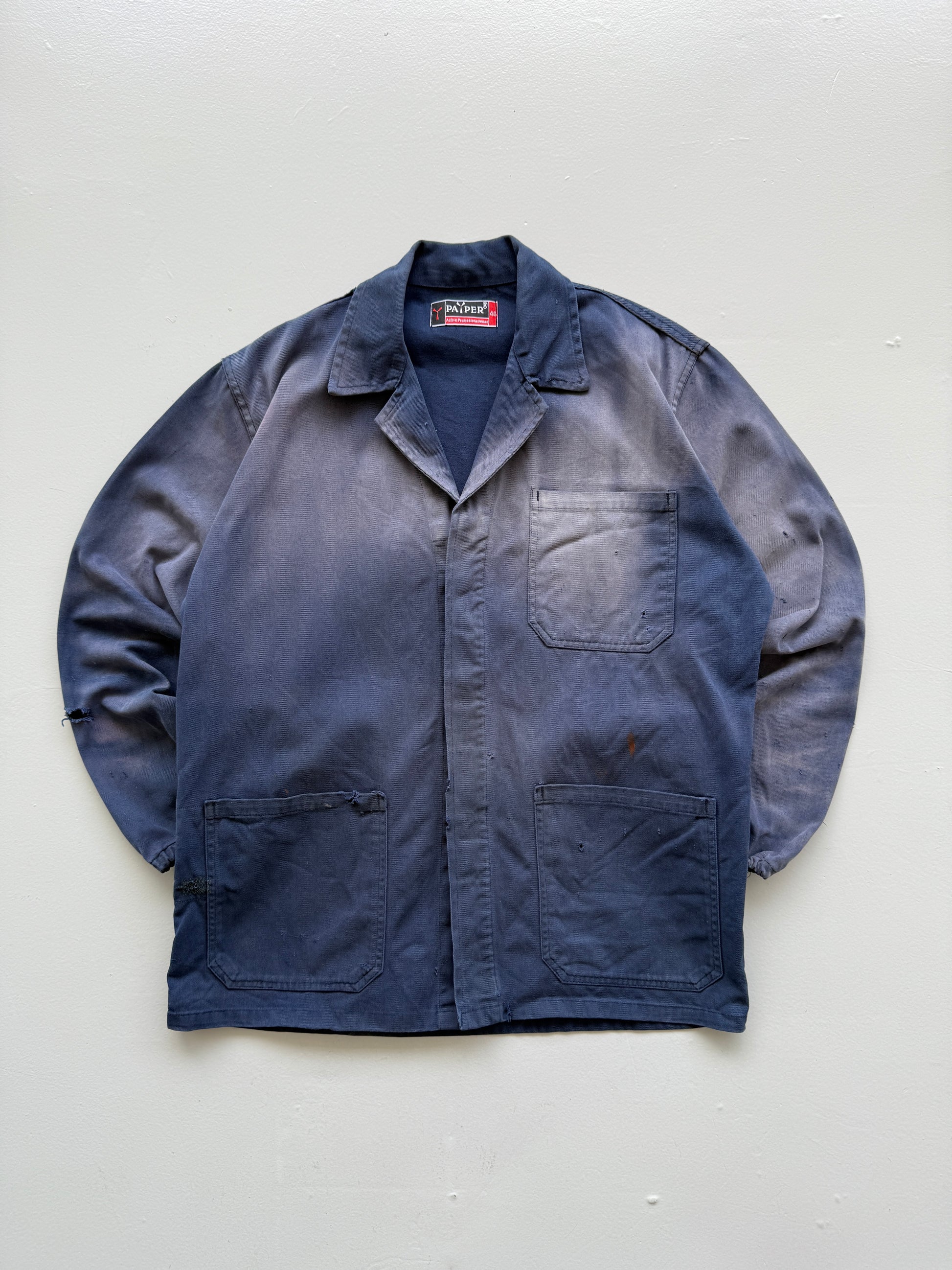 Faded Navy Blue French Chore Jacket 90's Vintage Workwear CH201 - Small