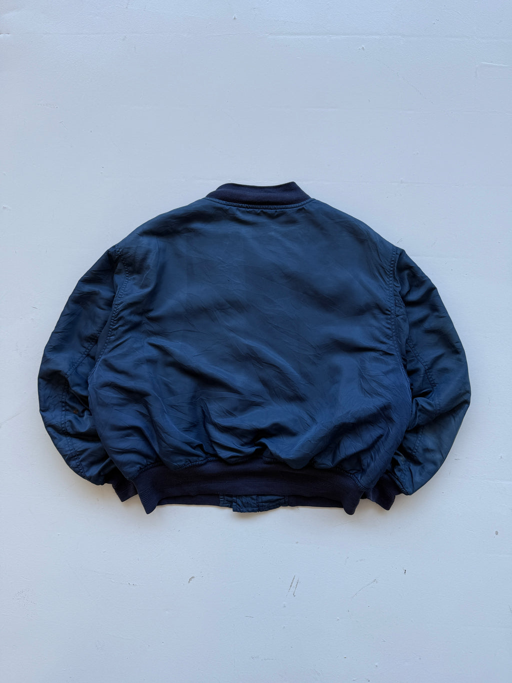 Navy Kangol 90's Vintage Bomber Jacket - Large