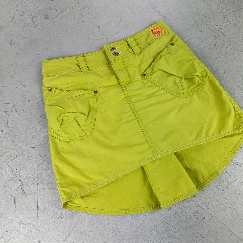 Diesel Lime Green Vintage Y2K Skirt - 26