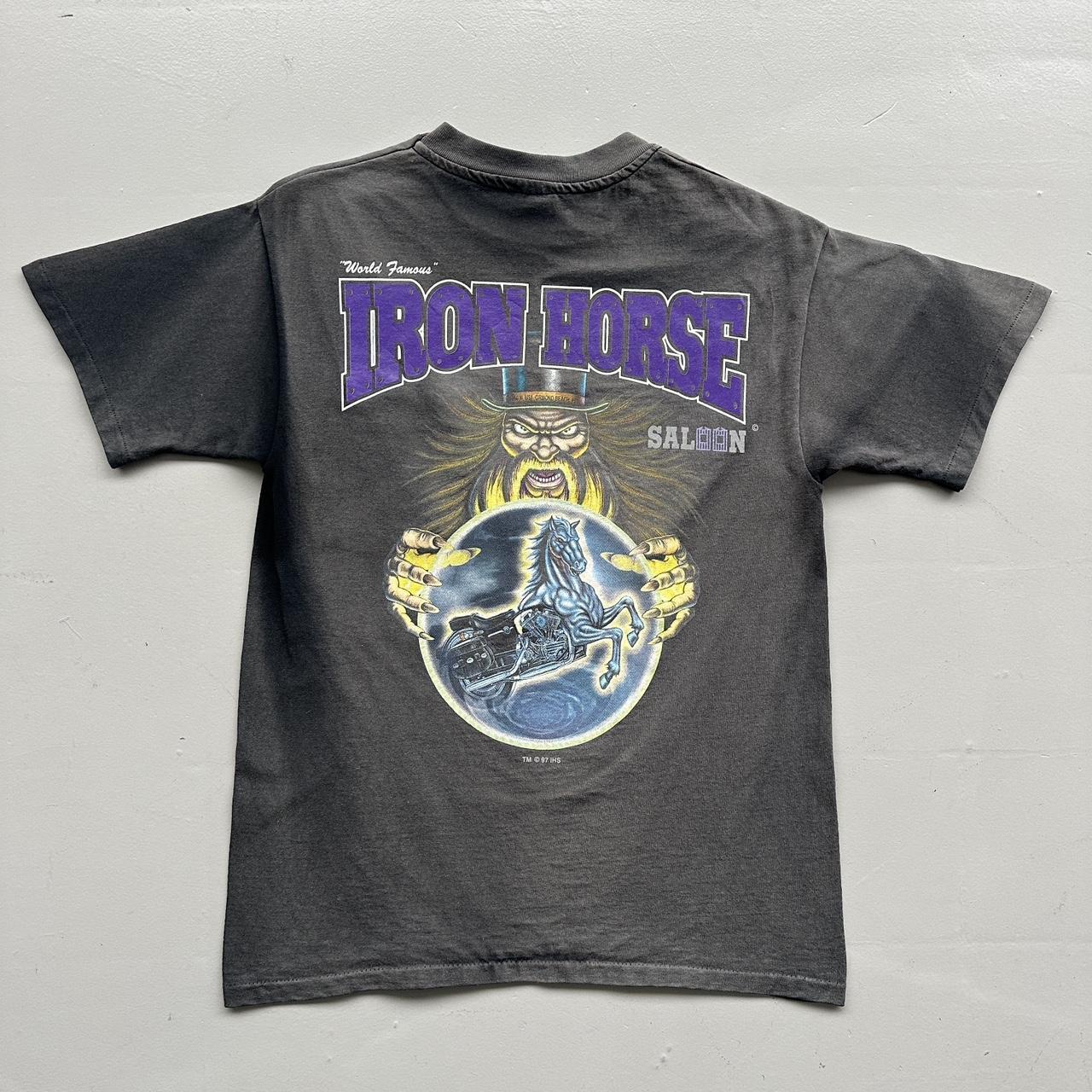 Faded Iron Horse Saloon 1997 Vintage 90's Graphic T-shirt - Small