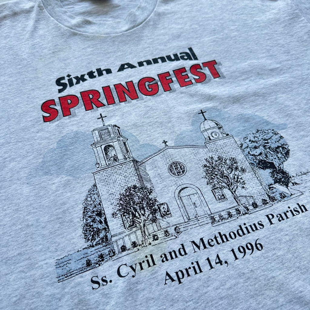Grey SpringFest Religious 90s Vintage T-shirt - XL