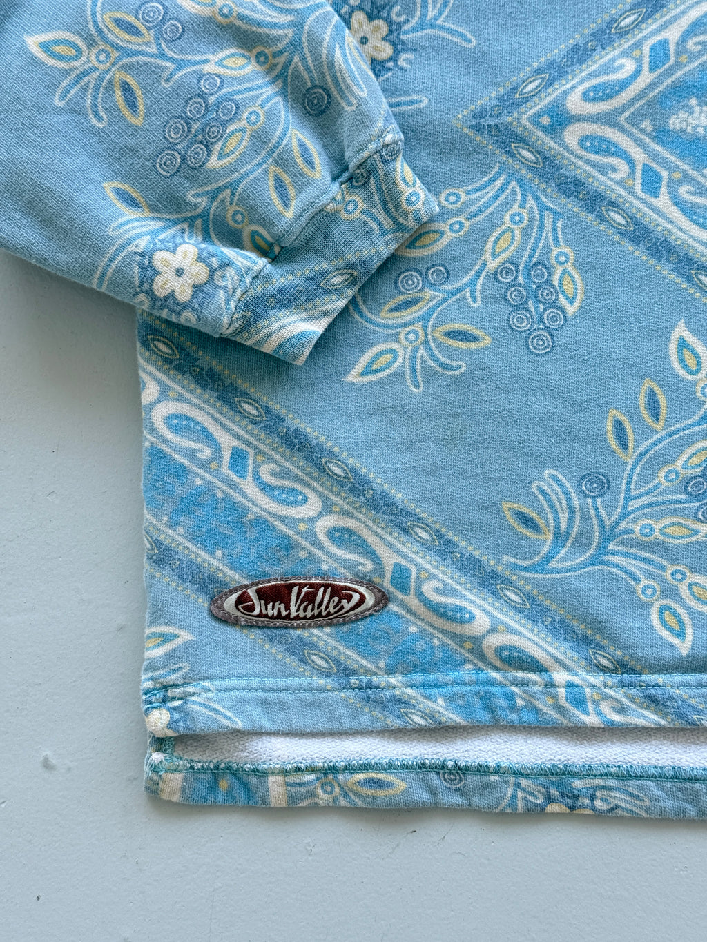 Sun Valley Paisley Print 90's Vintage Surf Sweatshirt - Large Oversized