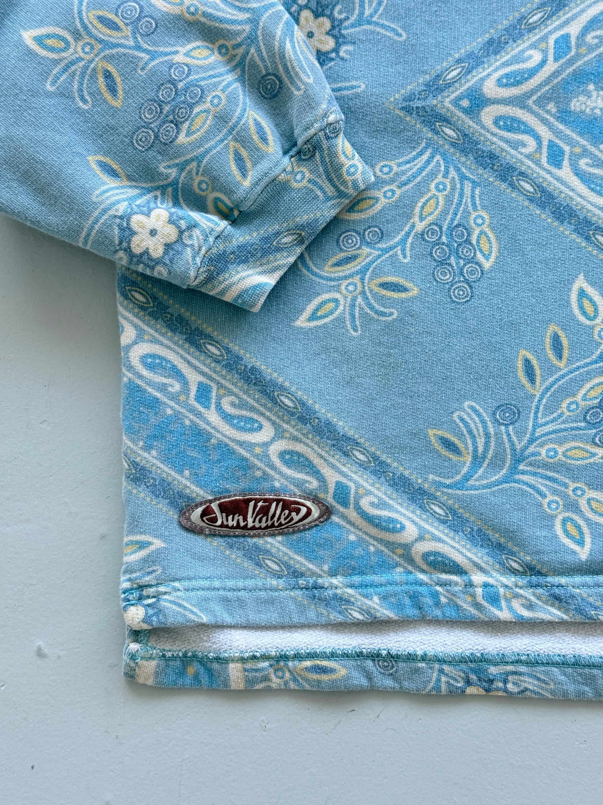 Sun Valley Paisley Print 90's Vintage Surf Sweatshirt - Large Oversized