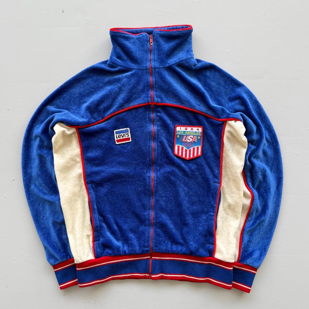 Blue Levi's 1984 Rare Olympics Vintage Lightweight Track Jacket - Small