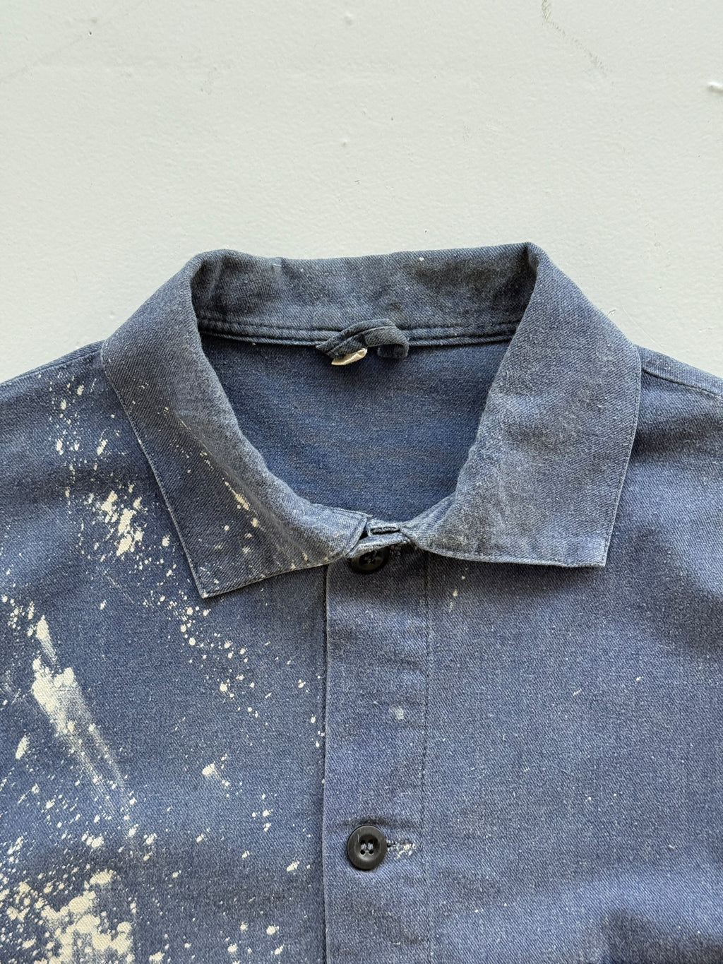 Thrashed Blue French Vintage Workwear Chore Jacket CH362 - Medium