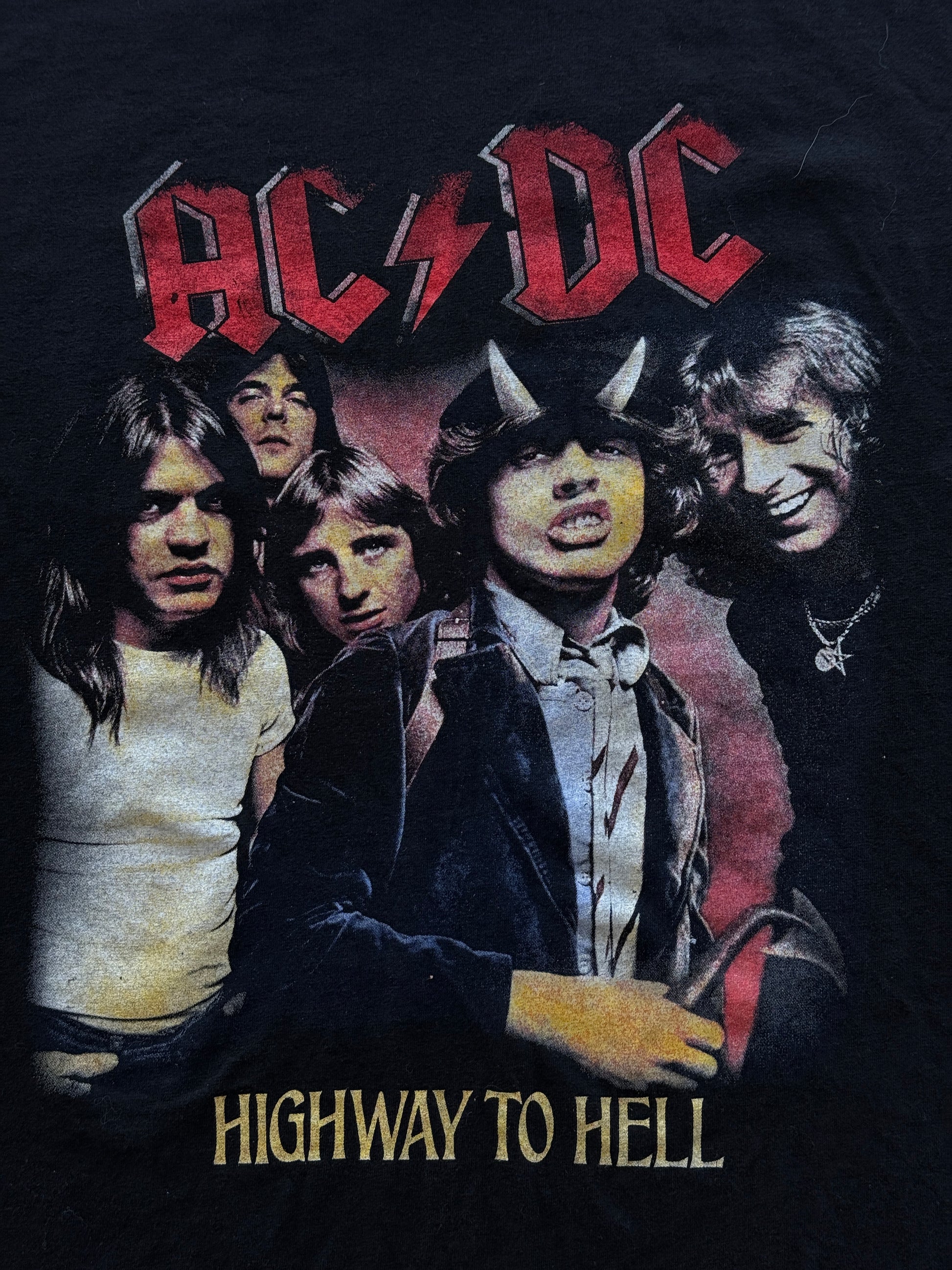 Black AC/DC Highway to Hell Vintage Graphic T-Shirt - XL