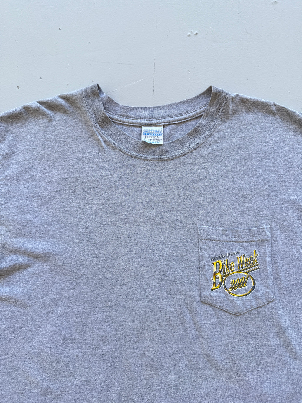 Grey Bike Week 00's Vintage Myrtle Beach Tourist T-Shirt - Large