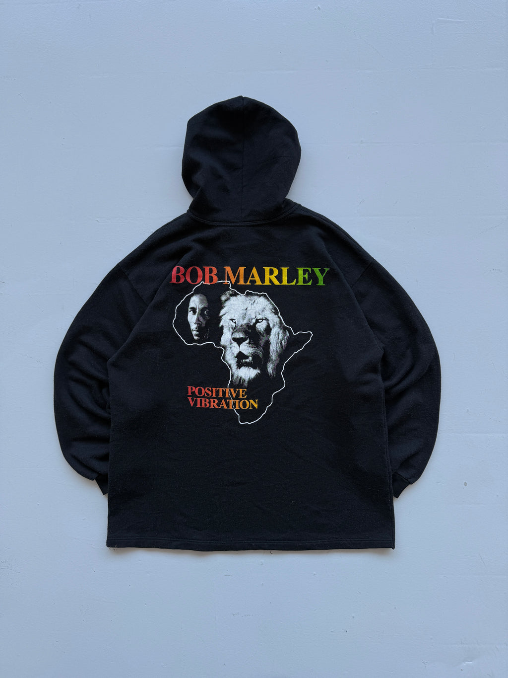 Black Bob Marley 90's Vintage Graphic Hoodie Jumper - XL